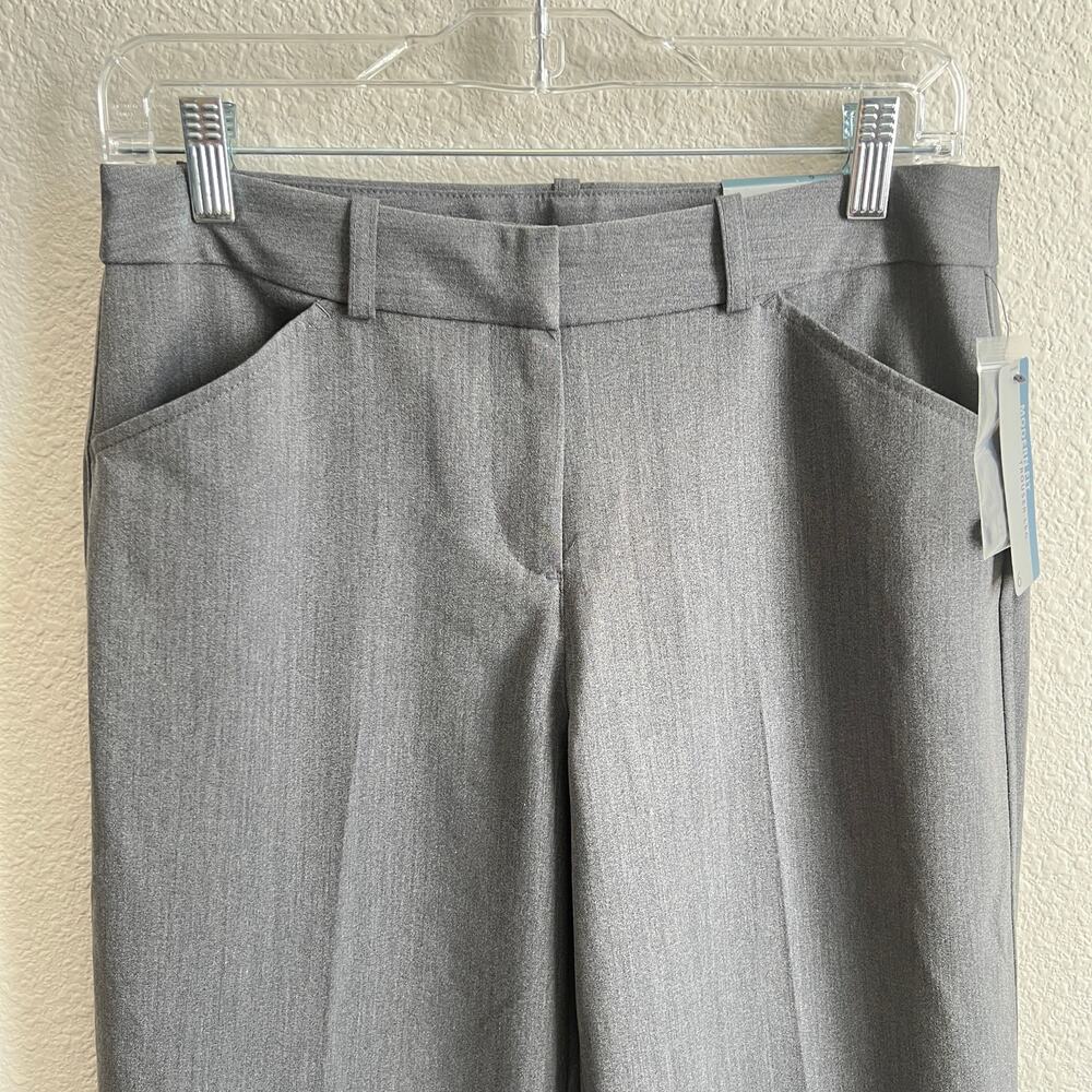 NEW Wortington Heather Gray Mid Rise Trouser Pant Women's 6 Modern Fit Stretch - Picture 2 of 9
